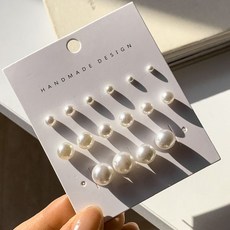 크림진주귀걸이