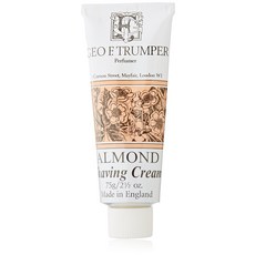 Geo F Trumper 아몬드 소프트 면도 크림 풍성한 거품 쉐이빙케어, 1개, 75g