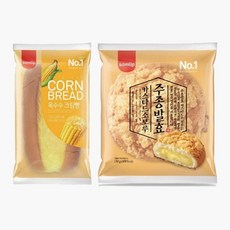 삼립 옥수수 크림빵 100g x 4봉 주종발효 카스타드 소보루 130g x 4봉, 4개