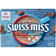 Swiss Miss Hot Cocoa 스위스미스 밀크초콜릿 마쉬멜로우 핫코코아 버라이어티팩 8개입 11.04oz(313g) 6팩, 6개, 313g, 1개입