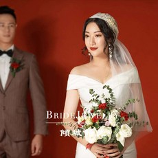 홈플렉스 진주 양식 신부 면사포 여성 한식 레이스 웨딩 카메라 여행함 치다 짧은 헤어액세서리