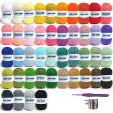  44색 풀세트 허니 버블 수세미 (90g) + 코바늘+니팅링+도안세트, 단품 