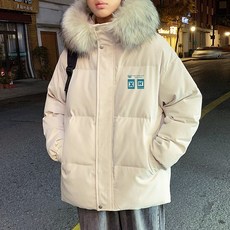 헤브아이유 남자겨울아우터 빅 털넥 다운 두꺼운 마저도 모자 웰론 트렌드 겨울폼
