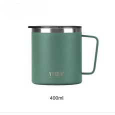 손잡이 스테스 커피 머그잔 사무실 우유 컵 차, 5.Retro green, 1개
