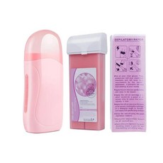 핑크 롤 온 제모 히터 페이스 바디 히팅 머신 왁싱 스트립 페이, 1개, 5.영국 플러그 - Pink Rose Kit