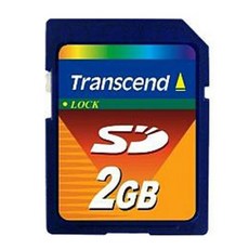 Transcend SD 메모리카드 2GB/TS2GSDC/Lock 기능으로 데이터를 안전하게 보존/최대 읽기속도 11MB/s 최대 쓰기속도 2MB/s, 1개