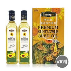 엔리끄 해바라기씨유 선물세트 500mlX2P 10개 박스, 20개, 500ml