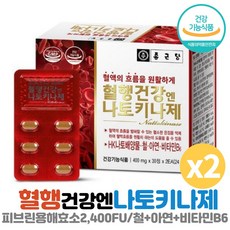 종근당 혈행건강엔 나토키나제 혈행개선에 도움 낫토 남성 낫토키나제 나토키나아제, 60정, 2개