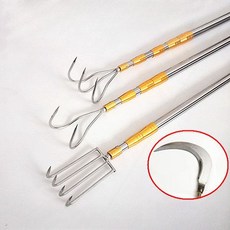 수초제거기 민물 갈구리 갈퀴 해루질 장대봉 제거낫 6M, B.수초제거기6m+3톱니후크