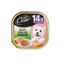 시저반려견주식캔시니어14세이상쇠고기와야채
