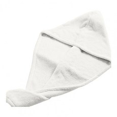 고흡수성 극세사 헤어 타올 랩 곱슬거림 방지 페이딩 효율적인 수분 흡수 드라이, White, 1개