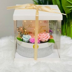 러블리팜 화사한봄날 반전 용돈케이크_SIVER ver+전용투명케이스+메세지카드5종+LED조명, 화사한봄날 반전 용돈케이크_SIVER ver, 핑크믹스