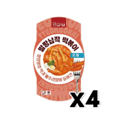 쉐프엠 말랑납작떡볶이 로제 간편즉석조리 240g x 4개