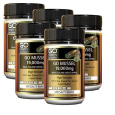 고헬씨 초록입홍합 19000mg 뉴질랜드 초록홍합 100정 GO Healthy Mussell, 5개