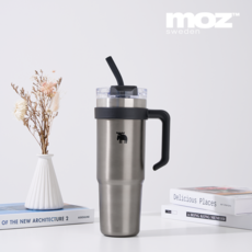 MOZ 스웨덴 316 스텐 1L 대용량 보온보냉 손잡이 텀블러 보온병, 1개, 1000ml, 티타늄실버 1개, 1000ml, 티타늄실버