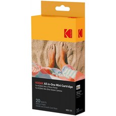 Kodak - 미니 사진 인쇄TMTM 카트리지 올인원 (잉크 및 종이) 20의 많은 미니 샷 카메라와 호환 미니, 단일상품