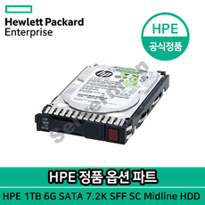 HP 서버 옵션 디스크 1TB (6G SATA 7.2K SFF SC Midline HDD) 1년 워런티 655710-B21 정품