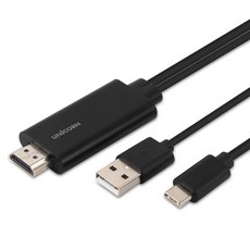 유니콘 4K MHL케이블 C타입 to HDMI 동시충전 미러링케이블 TM-MHL1100C, 1개