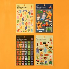 데일리라이크 젤리베어 리무버 스티커 8종 세트 + 봉투, 혼합색상, 1세트
