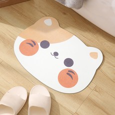욕실 규조토발매트 귀여운 강아지 고양이 발매트, 점박이고양이