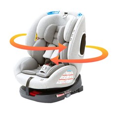 아이리스 플라자 ISOFIX 고정 차일드 시트 회전식 신생아로부터 주니어 시트 베이비 시트 승하차 편하게 ECE R44 합격 회전식:그레이 0개월~ (), 1개