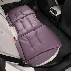 나파 가죽 카시트 커버 자동차 시트 쿠션 의자 보호대 패드, 1개, 3.Purple-Rear row