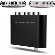 DAC Audio Digital to Analog Converter Digital DTS Channel Decoder 5.1 Audio Converter Optical Fiber Coaxial Sound Ad, 단일옵션, 단일옵션