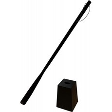 kicoriya 구둣 주걱 롱 스탠드 개 포함 나무 구두 칼 긴 75cm 나무 멋쟁이 나무 크로스 검은 색 검은 색, 1