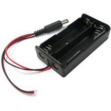 SMART3D 18650 3.7V 배터리 건전지 소켓 홀더 케이스 DC 커넥터 잭 with 단선 이중 타임 (2구), 1개