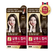 엘라스틴 살롱드컬러 염색약 흑갈색 100G 2개