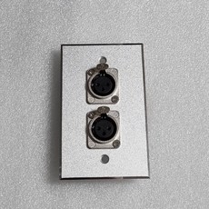 신길전자 뉴트릭 XLR 2구 벽부 판넬 NEUTRIK 컨넥터 조립품 벽부형 알루미늄 플레이트115 X 70, 뉴트릭 XLR 2구 벽부 판넬 NEUTRIK 컨넥터, 1개