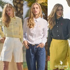 U.S. POLO ASSN. USPA 여성 클래식 린넨셔츠 3종 HUPS239203