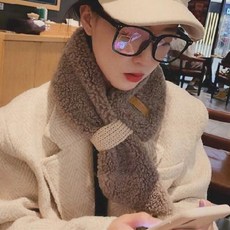 넥워머 목도리 목토시 가을 여우주복 붉은색 렉스털 학생 털목도리커버 소프트메일소녀