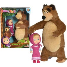 마샤와곰 캐릭터 2종 세트 인형 Masha and the Bear 마샤12cm 곰25cm, Masha Plush Set with Bear