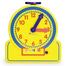 (Learning Resources) 22cm LER 2994 학습 리소스 학습 시계 디지털 및 아날로그, 1개