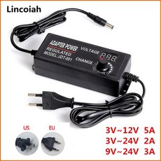 조정 가능한 AC 100-240V-DC 3V-12V 3V-24V 9V-24V 범용 어댑터, 14.Eu - 9V-24V 3A