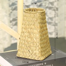 갈대 조화 천연 꽃병 인테리어 소품 참꽃 드라이플라워-181963, 손수 만든 짚 바구니 크기