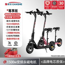 접이식 전동 킥보드 스쿠터 가성비 성인 출퇴근용, 프리미엄 1500W(추가 좌석)160-180리, 48V, 1개