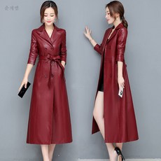 chunkeer 리얼레더 양가죽 더블버튼 롱 트렌치 자켓 코트 Cjx2RH7