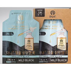 샴푸처럼 사용하는 초간편 앰플샴푸염색제 1팩당27g4매, 흑색, 10세트
