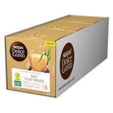 NESCAFE DOLCE GUSTO 커피 머신 로스터 가정용 에스프레소 로스트 자판기 네스카페 돌체 구스토 헤이퍼 플랫 화이트 캡슐 36개비건 귀리 음료 포함 3팩3 x 12캡, 130.8 g (3er Pack)