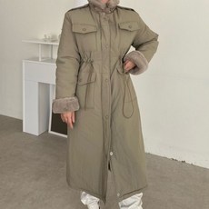 롱패딩 여자겨울롱패딩 야상패딩 털패딩 카키색패딩 44~66 따뜻한털안감 허리셔링 블랙롱패딩 베이지롱패딩 데일리룩 하이넥 뽀글이 패치 멀티포켓 스트링 조거 패딩 코트