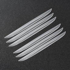 범용 스크레이프 가드 범퍼 자동차 문짝 엣지 보호대 백미러 스티커 스트립 4 개 6 세트, 04 6Pcs Transparent, 한개옵션1