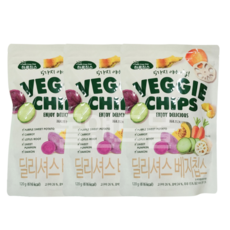 하루칩스 딜리셔스 베지칩스 야채칩 120g, 3개