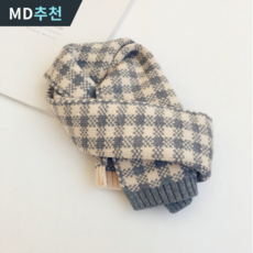 하이든 파스텔 아동 키즈 체크 목도리 머플러 상품 이미지