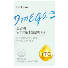 닥터린 초임계 추출 알티지(rTG)오메가3 30캡슐, 1정, 30개