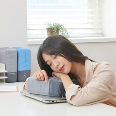 세사 제이드 알러지케어 메모리폼 낮잠베개, 스마트(블루)
