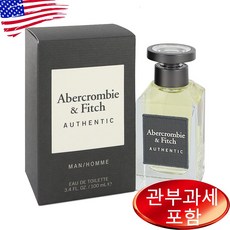 Abercrombie Fitch Authentic 3.4 oz MEN 아베크롬비, 1개, 100ml - 아베크롬비향수