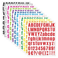 컬러 영어 알파벳 방수 스티커, 1세트, 12종