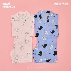 스파오 춘배와 친구들 냐뇨냐뇨 반팔 잠옷 SPPPE26U05